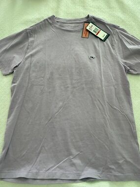 Men's Lavender purple XS Crew Neck T-Shirt - Small Embroidered Logo